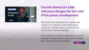 Farnell element14 adds reference designs for SoC and FPGA power development