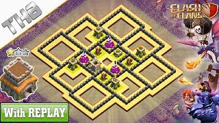 NEW BEST COC TH8 War Base  with REPLAY !! Anti 2 & 3 Stars TH8 Base – Clash of Clans screenshot 3