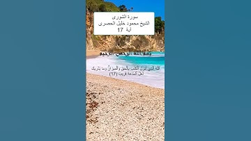 سورة الشورى اية 17 ٱللَّهُ ٱلَّذِيٓ أَنزَلَ ٱلۡكِتَٰبَ بِٱلۡحَقِّ وَٱلۡمِيزَانَۗ #قران_كريم