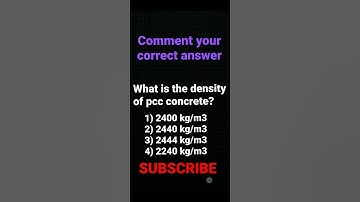 what is the density of pcc concrete #civil_nirmata