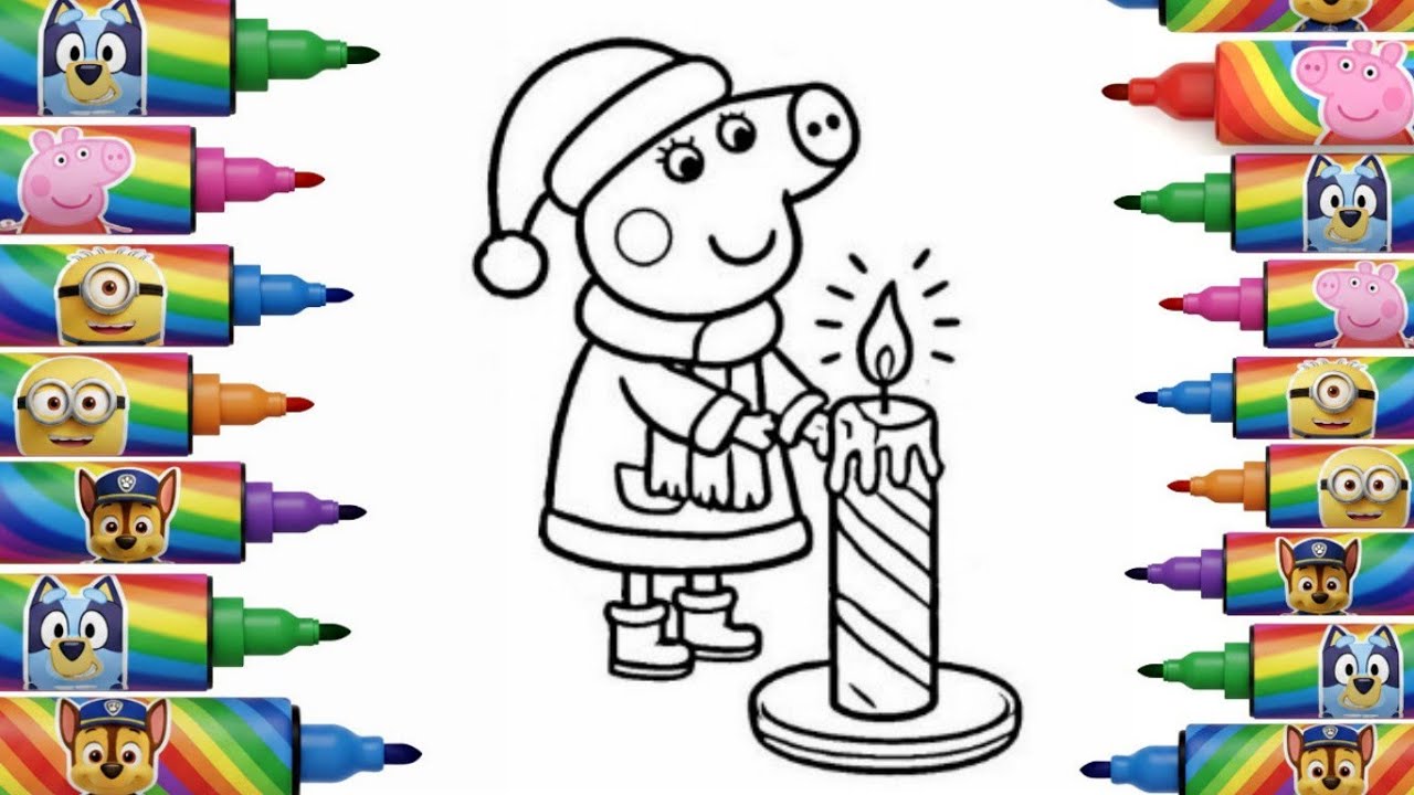 Рисование и раскрашивание Свинки Пеппы: видеоуроки для детей 🎨 Рисование мультфильма шаг за шагом...