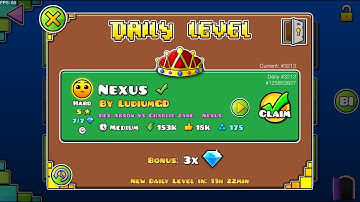 Daily level #205 | Nexus By LudiumGD 100% (All coins) | Geometry Dash 2.207