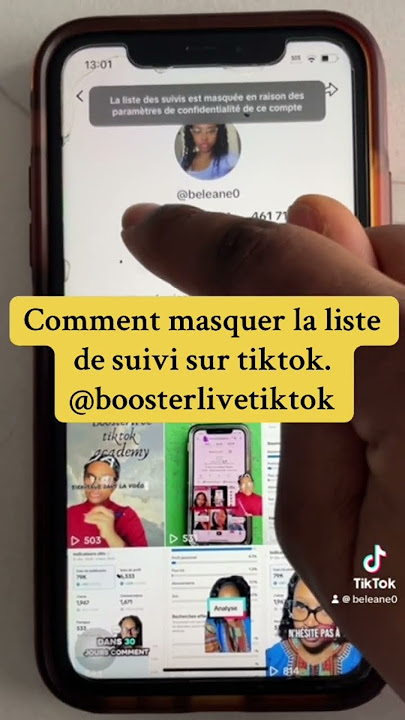 Comment masquer ou cacher la liste de suivis sur TikTok