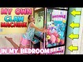 I WON A WHOLE CLAW MACHINE!!