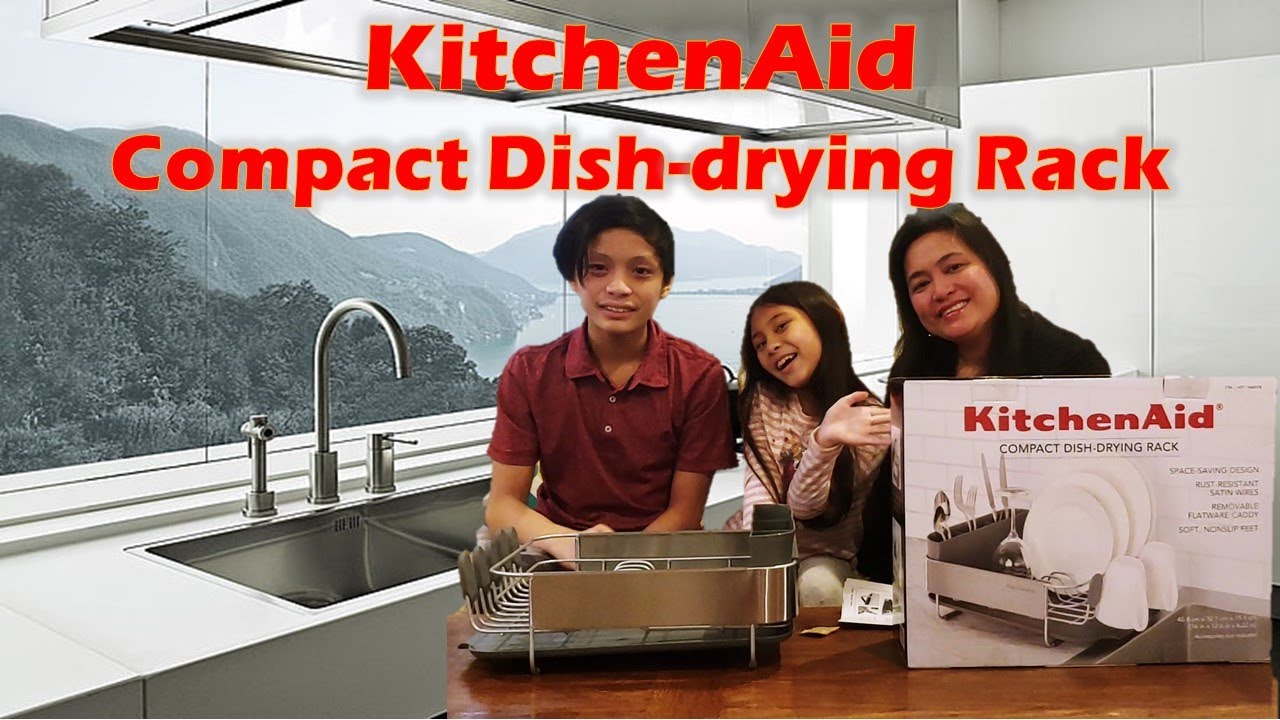KitchenAid KE197OSGR Compact Dish Rack  Kitchen aid, Dish racks, Dish rack  drying