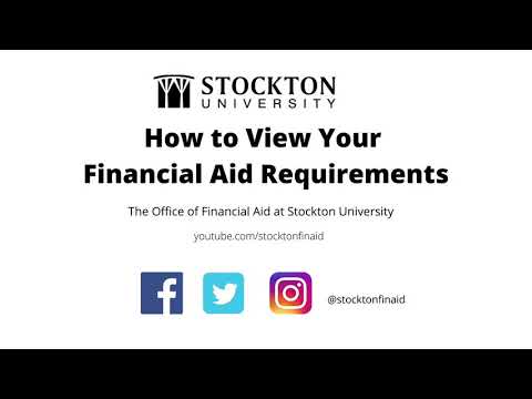 How to View your Financial Aid Requirements