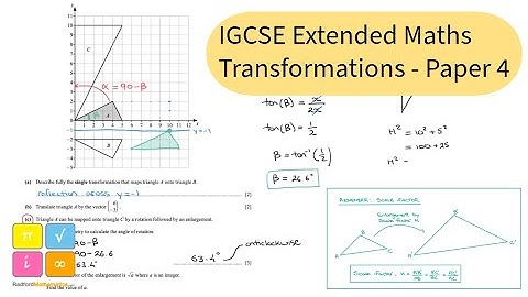 IGCSE Extended Mathematics Transformations Question Fully Explained | Paper 4 June 2019