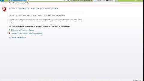 How to Remove Internet Explorer Security Certificate error