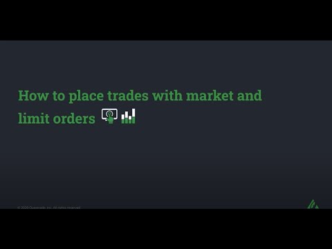 How to place trades with market and limit orders