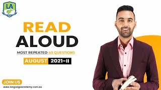 PTE Speaking Read Aloud | August 2021-II Exam Predictions | LA Language Academy PTE NAATI and IELTS