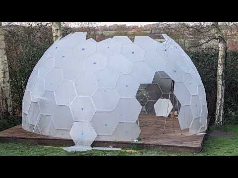 4m Frameless Geodesic Dome Build.