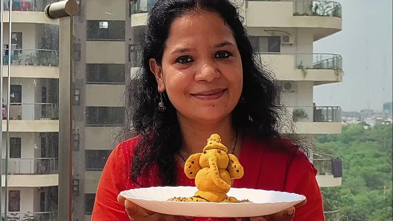 How to make Eco Friendly Ganesha Idol at home Ganesh Idol With Turmeric And Flour Rachna's