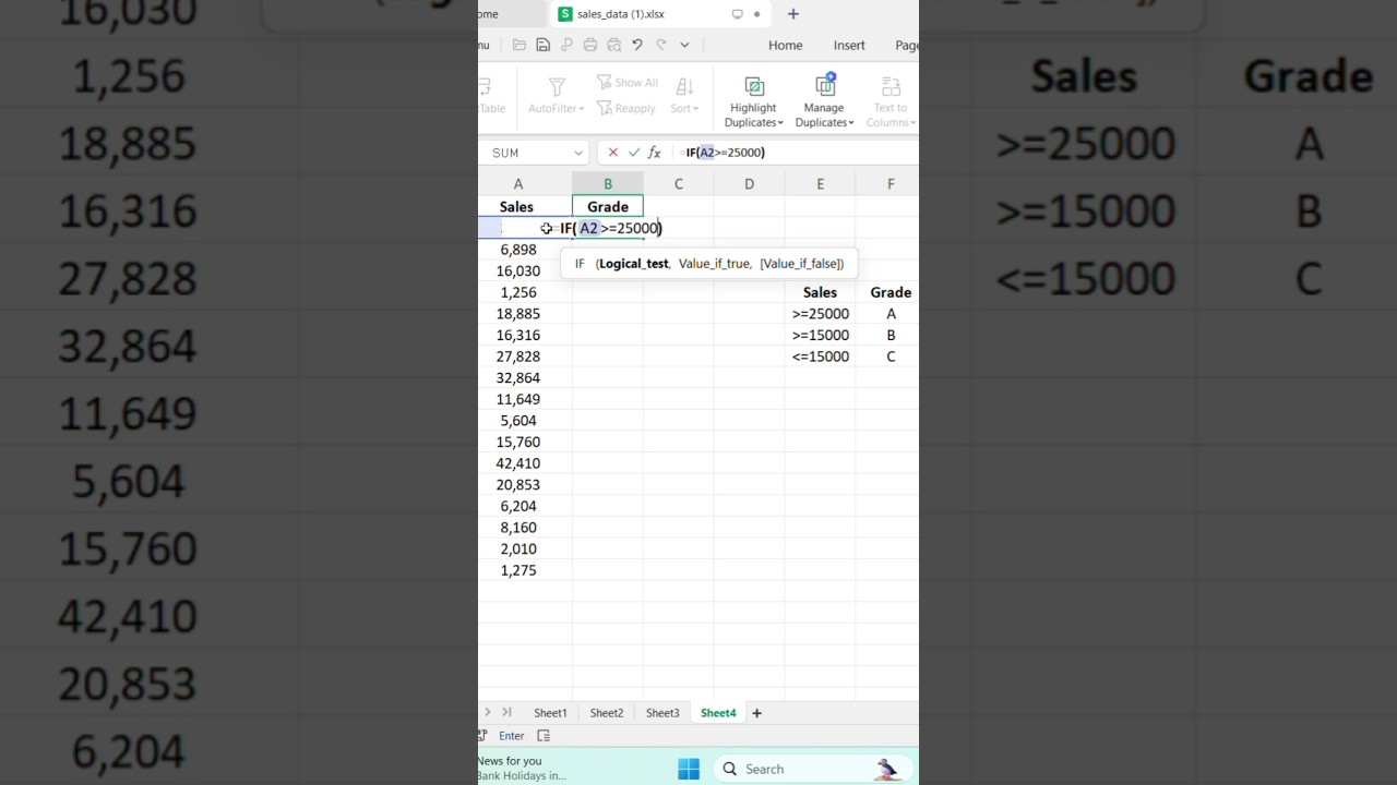 Applying Excel Formulas How to Apply IF Formula in Excel | IF Formula in Excel | Excel Formulas ...