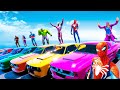 Superheroes Race Spiderman Hulk Крутая гонка ! Человек Паук и другие ! GTA 5 Mods