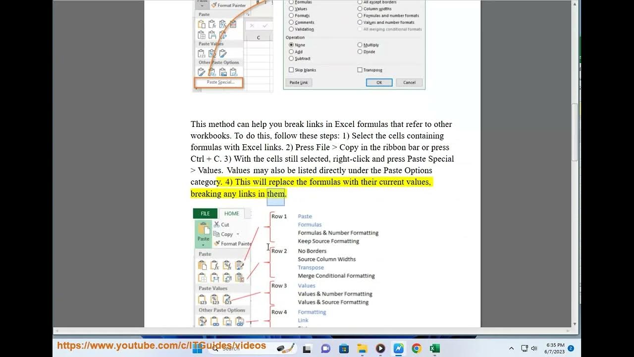 Break links in excel why can t u break a link in excel youtube