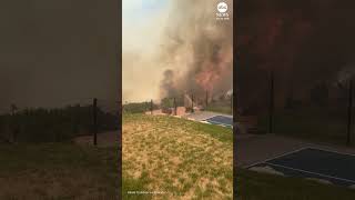 Fire burns extremely close to Utah home
