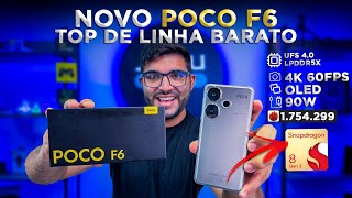 CHEGOU! Novo Poco F6 é o TOP de linha mais barato do Brasil! (Unboxing e testes)