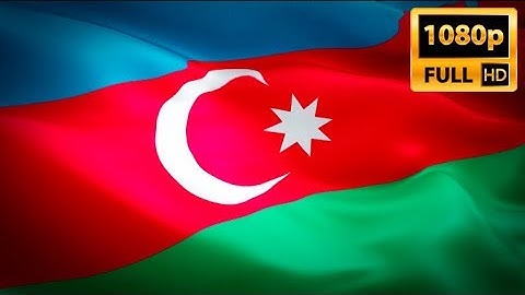 Azerbaijan flag video waving in wind. Realistic Europe Flag background. Azerbaijan flag Full HD