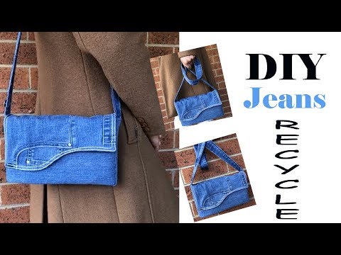 DIY BAG/MESSENGER BAG/CROSSBODY BAG/RECYCLE OLD JEANS/Bolsa DIY/牛仔褲回收袋 ...