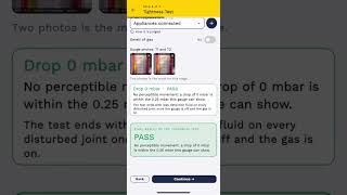 Tightness Test App IGEM/UP/1B Edition 4: let-by, tightness, volume and gas rate