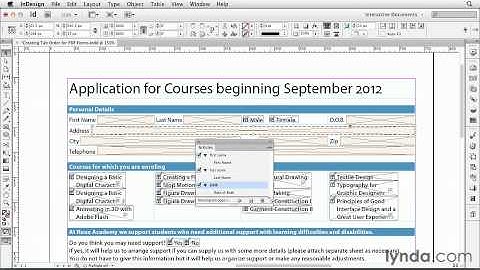 Creating tab order for PDF forms