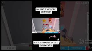 ✨🌈SPEED BUILDING A KIDCORE BEDROOM🧸✨#roblox #bloxburg #speedbuild #viral #foryou #kidcore