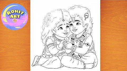 Beautiful Radha Krishna Ji Pencil Drawing| Radha Krishna Drawing | Lord Krishna Drawing Step By Step