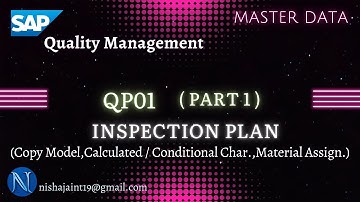SAP QM | Inspection Plan | QP01 | QM Master Data | SAP Quality Management #sapqm #sappp #yt #sapmm