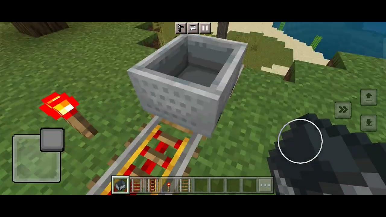 Making a rollercoaster in minecraft - YouTube