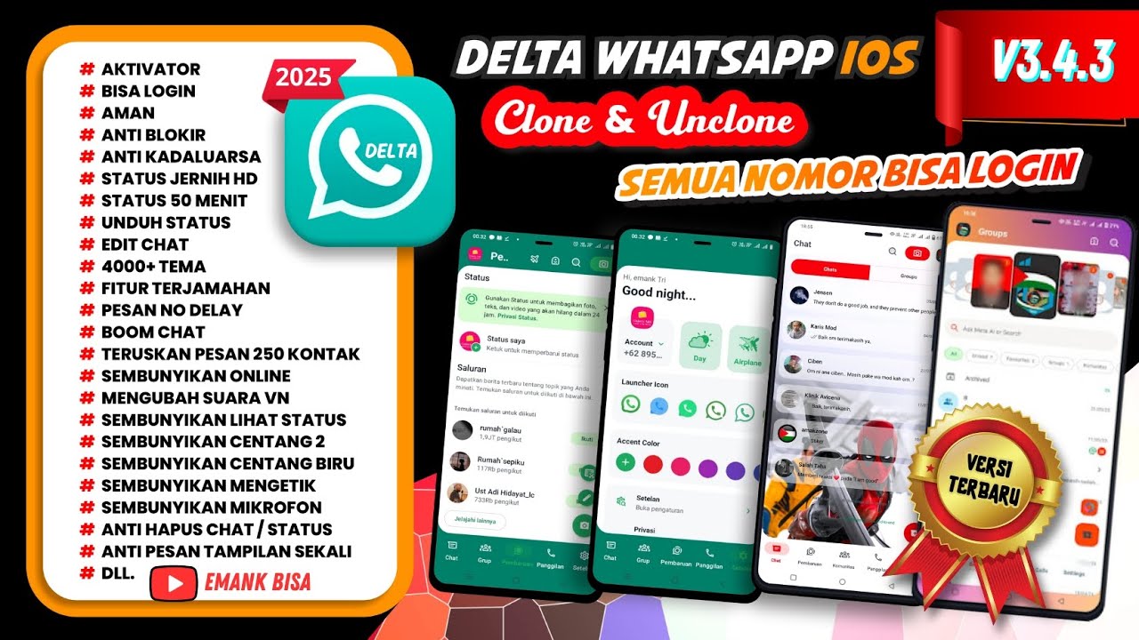 delta whatsapp v3.4.3 update terbaru bulan ini 2026 | wa delta | delta wa | whatsapp mod 2026 | mod