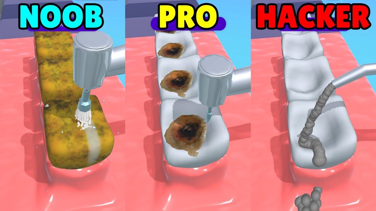 NOOB vs PRO vs HACKER in Teeth Run!