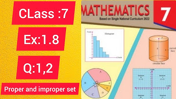 class :7 ex 1.8 Q: 1,2 how to learn proper and improper subset and compare the super set