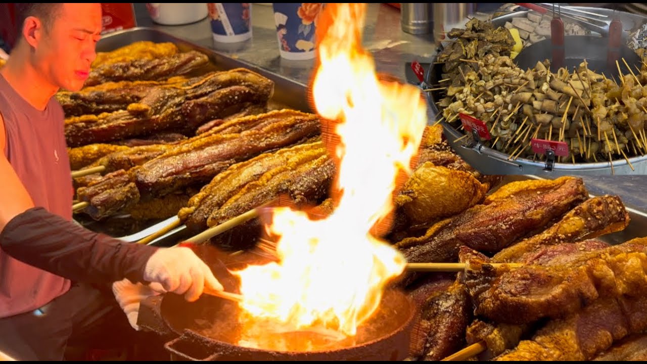 广州最大夜市之一！160个美食档口，汇聚各地美食，烈火牛肉，植村第一螺、一米烤串、烤鸡架子，艾糍等一吃就停不下来，空腹进去扶墙出来太过瘾了……