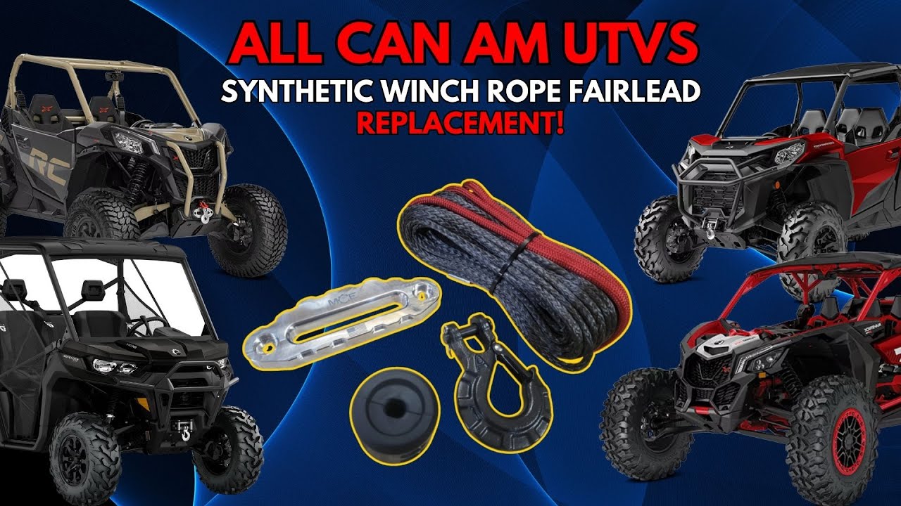 Can-Am UTV MCE Synthetic Winch Rope/Fairlead Replacement - YouTube