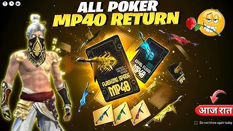 Poker Mp40 Return Confirm Date 🤯🥳 | criminal bundle return date | Ff upcoming event | Ff new event