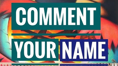 Comment Your Name 💥 I