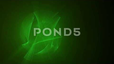 Abstract composition, green lines