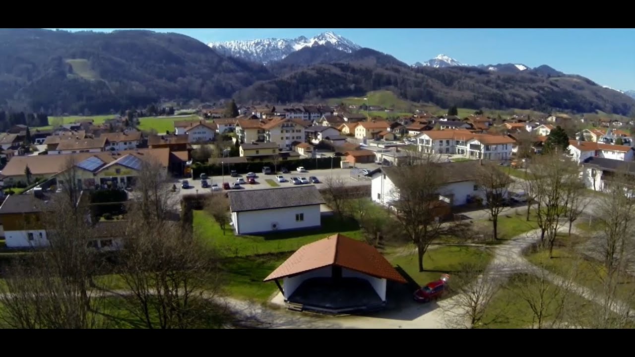 Bergen im Chiemgau aus der Vogelperspektive