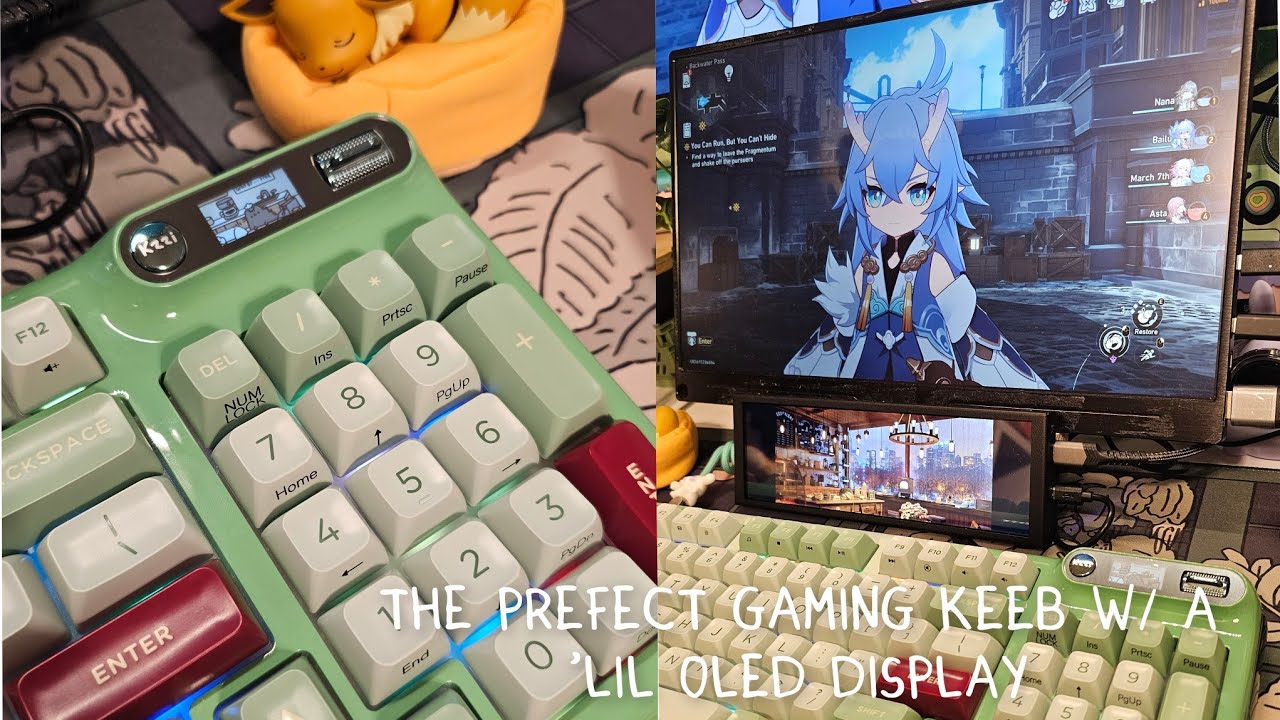 🍃a 'lil oled display on a green keeb | YUNZII X Kzzi Z98 pro aesthetic ...