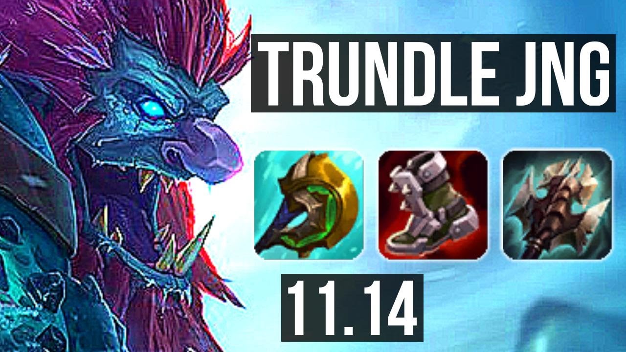 TRUNDLE vs RENGAR (JUNGLE) Rank 5 Trundle, 6/1/9, Dominating NA Master v11.14 YouTube