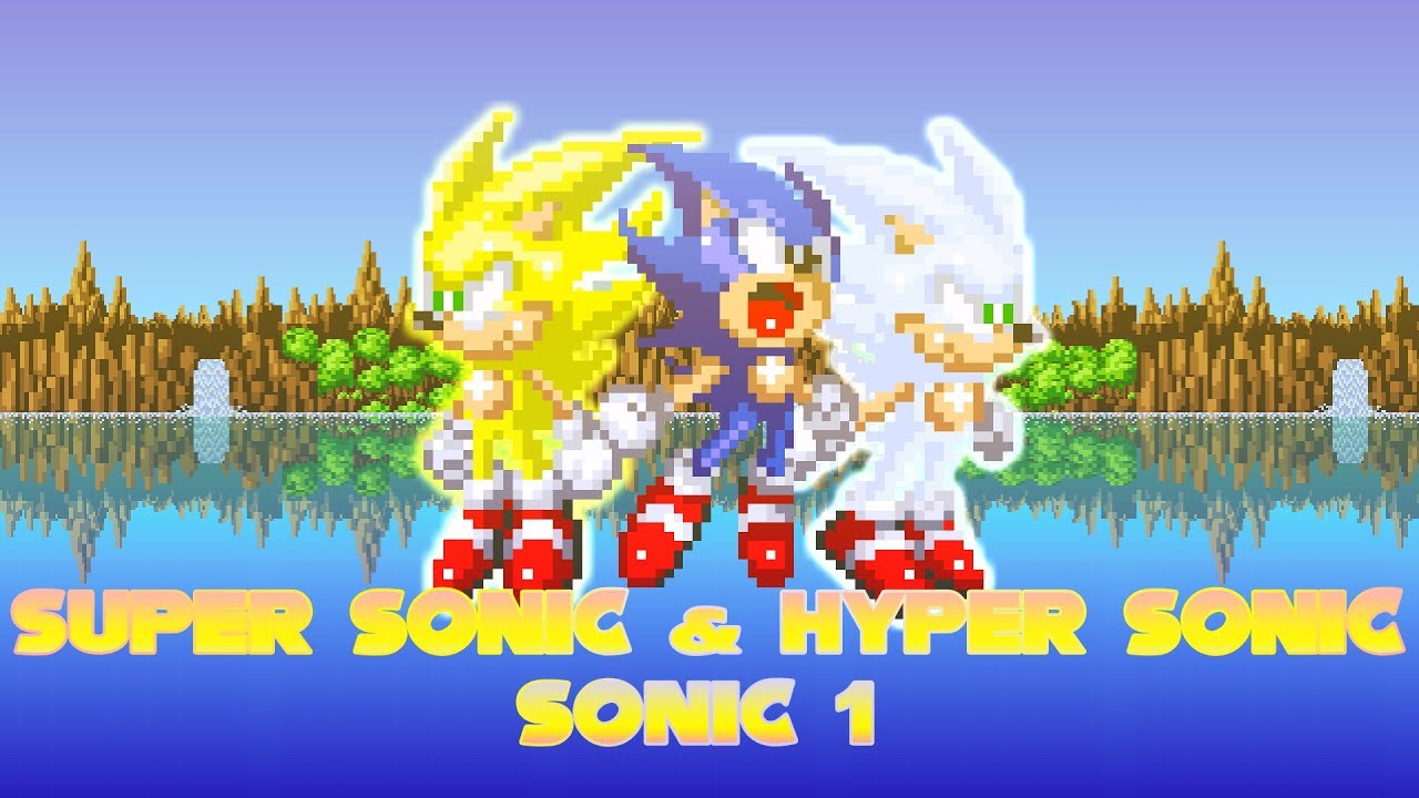 Super Sonic and Hyper Sonic in Sonic 1 em Jogos na Internet