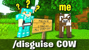 Disguise TROLLING my new minecraft friend with disguise plugin..