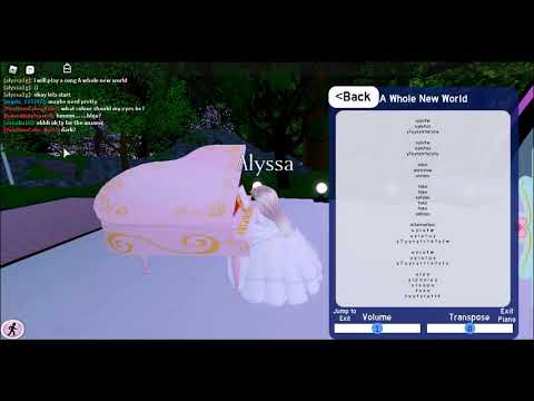 Playing A Whole New World In Piano Royale High Youtube - roblox royale high piano