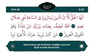 Diyanet Ok Takipli Hatim 25. Cüz - Kur'an-ı Kerim 484. Sayfa - Şûrâ Suresi 16-22. Ayetler
