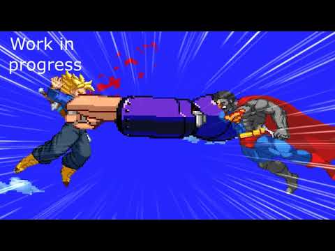 Trunks vs Cyborg Superman WIP