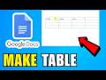 How To Make Table In Google Docs (2026) (Beginners Guide)