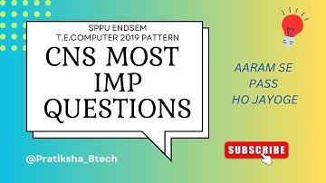 CNS Computer Networks and Security Most IMP Questions Exam 2019 Pattern #sppu #engineering #exam