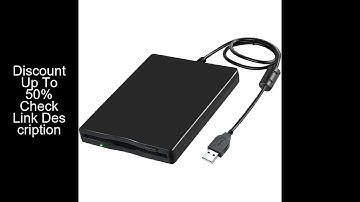 USB Floppy Disk Reader Drive 3.5" External Portable 1.44 MB FDD Diskette Drive for Mac Windows 10/7/