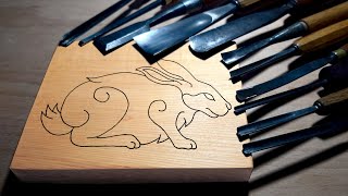 Carving a Rabbit with Curves - Hand Tools Only @ClintRoseCarving