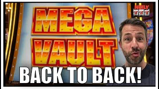 THIS IS HARD TO DO!!! BACK TO BACK BONUSES ON MEGA VAULT SLOT MACHINE!